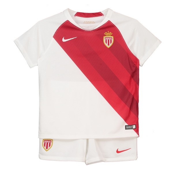 Camiseta AS Monaco 1ª Niño 2018-2019 Blanco Rojo